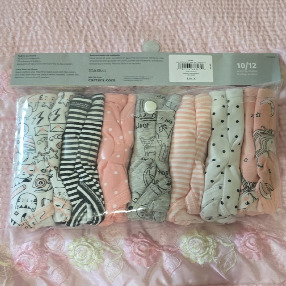 Carter's Girls' Pink and Black Pajama Set